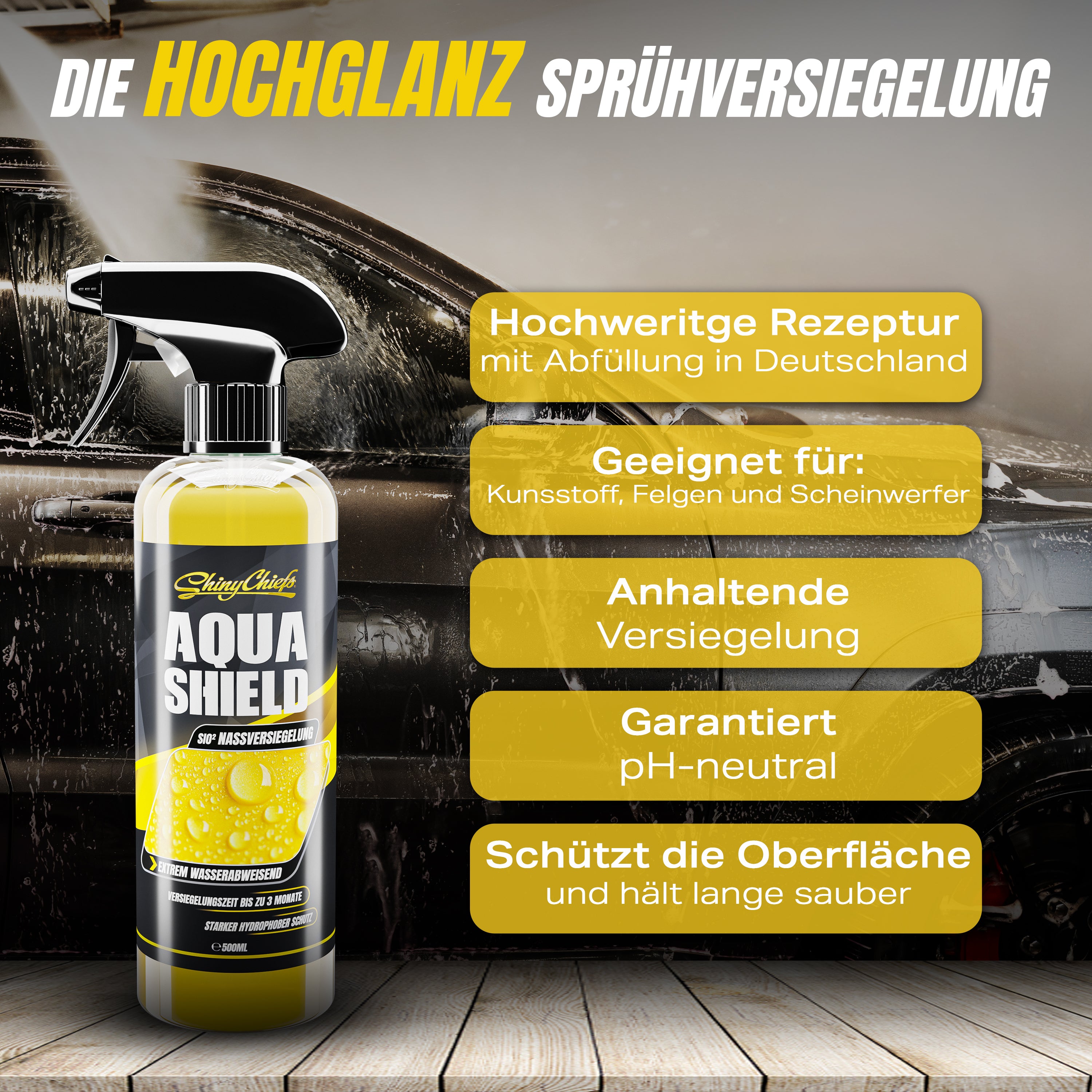 Autopflege Komplettset – 8 Flaschen & 4 Mikrofasertücher im Vorteilspaket