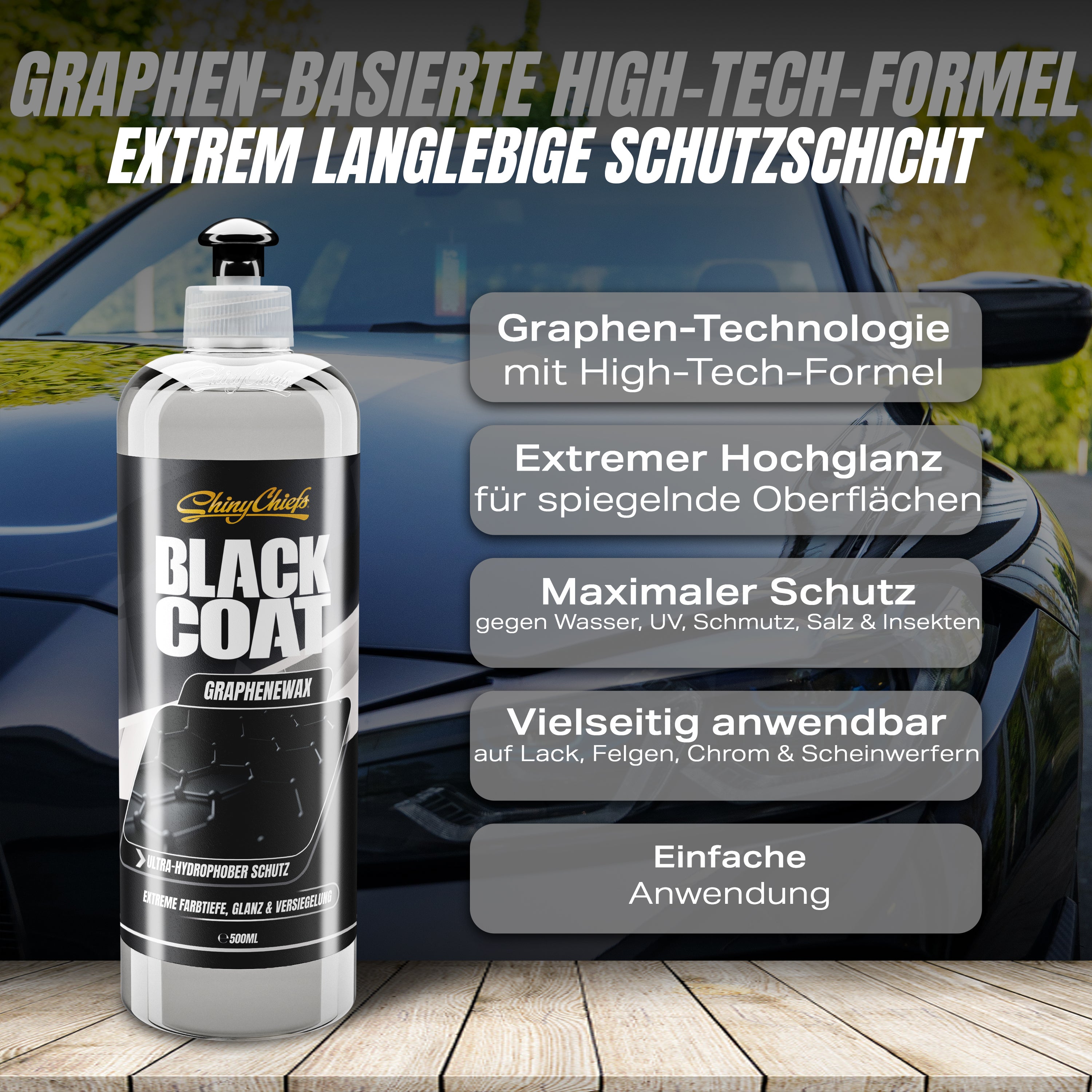 BLACK COAT - GRAPHENEWAX 500ml SET