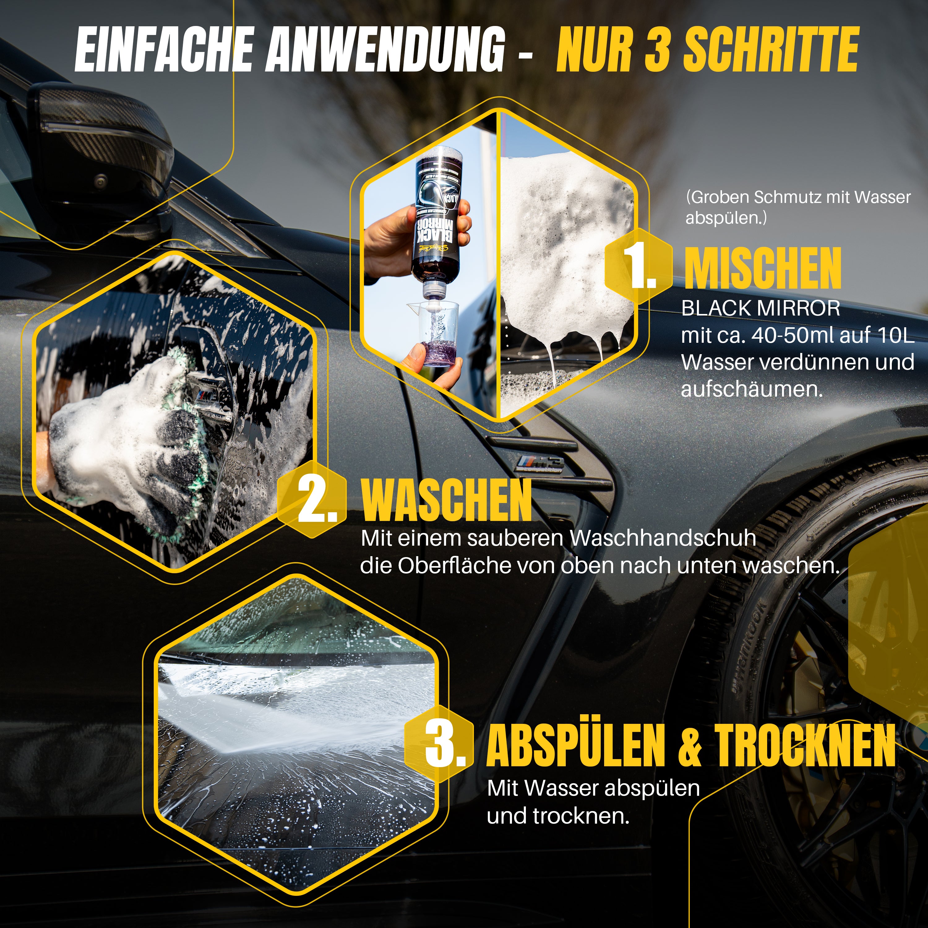 BLACK MIRROR - SHAMPOO 500ml + FIVE FINGER FLEECY