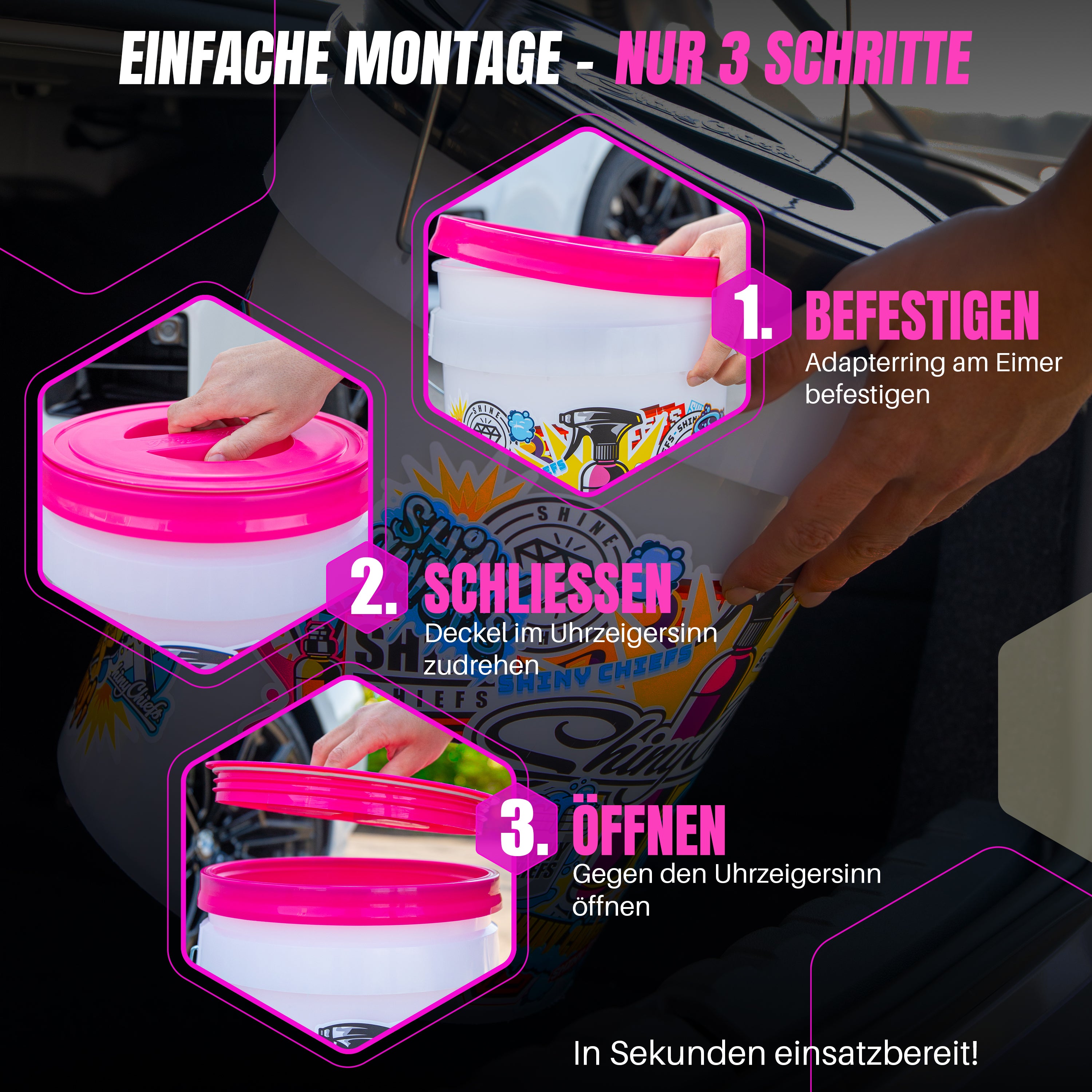 SCREW LID - SCHRAUBDECKEL - PINK