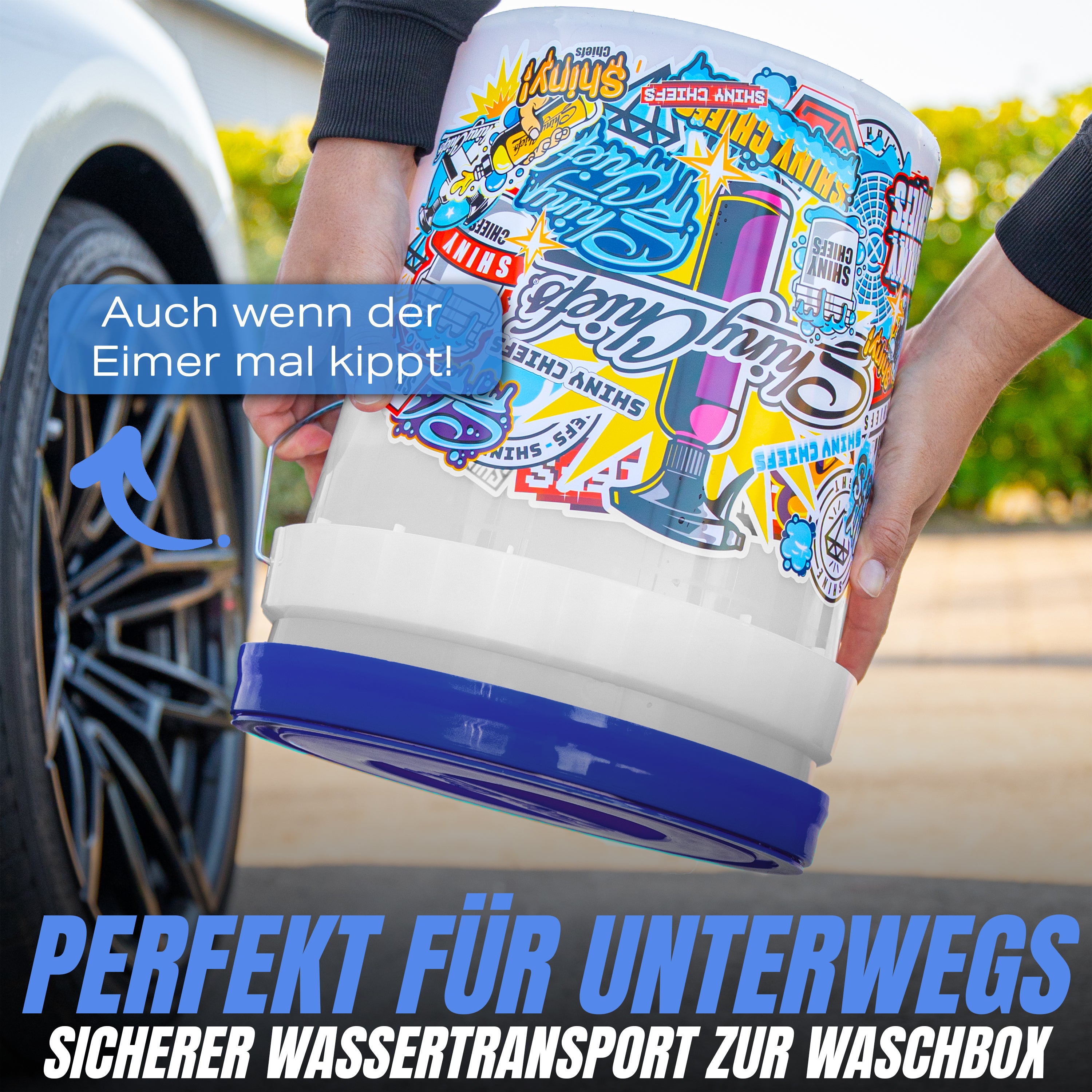 SCREW LID - SCHRAUBDECKEL - BLAU TRANSPARENT