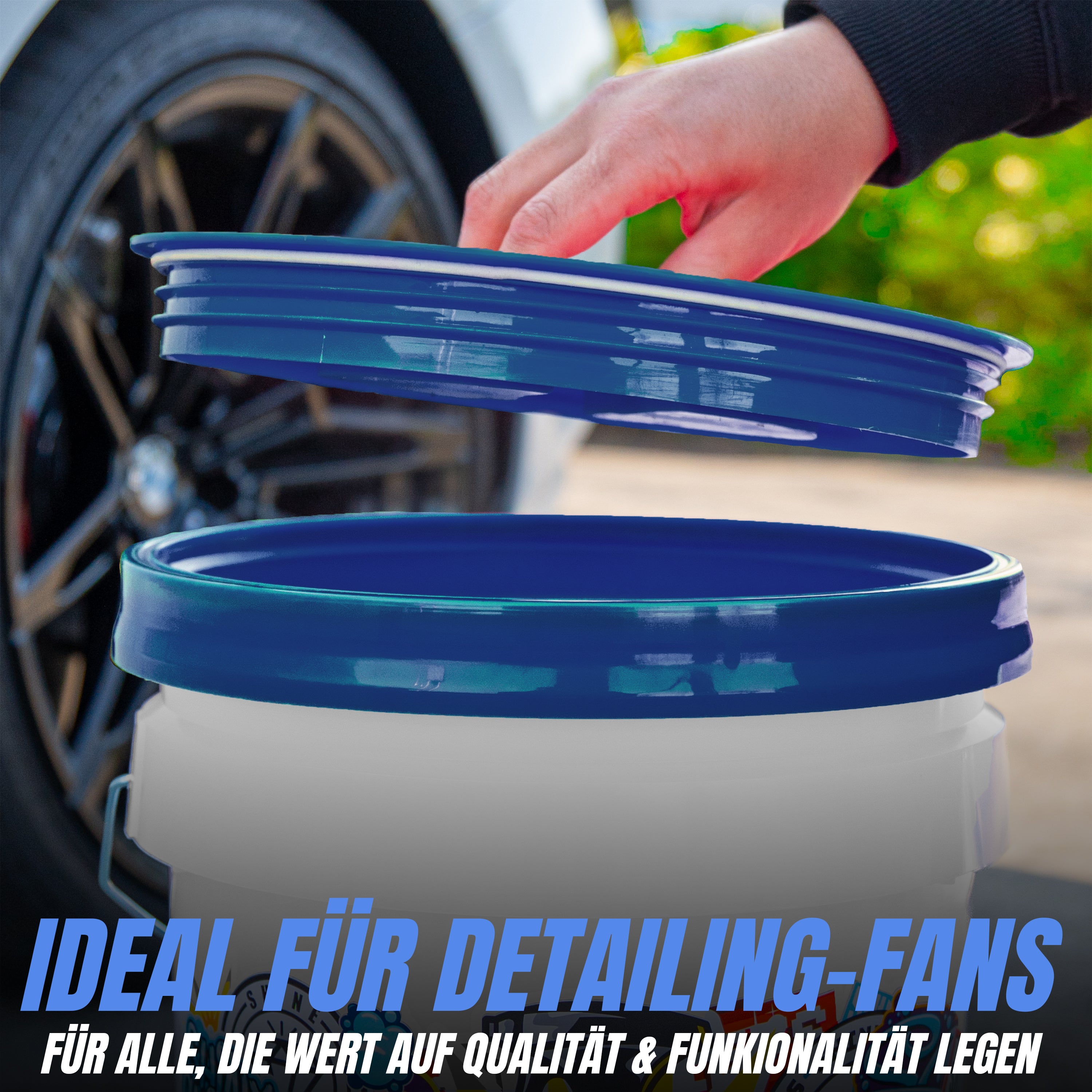 SCREW LID - SCHRAUBDECKEL - BLAU TRANSPARENT