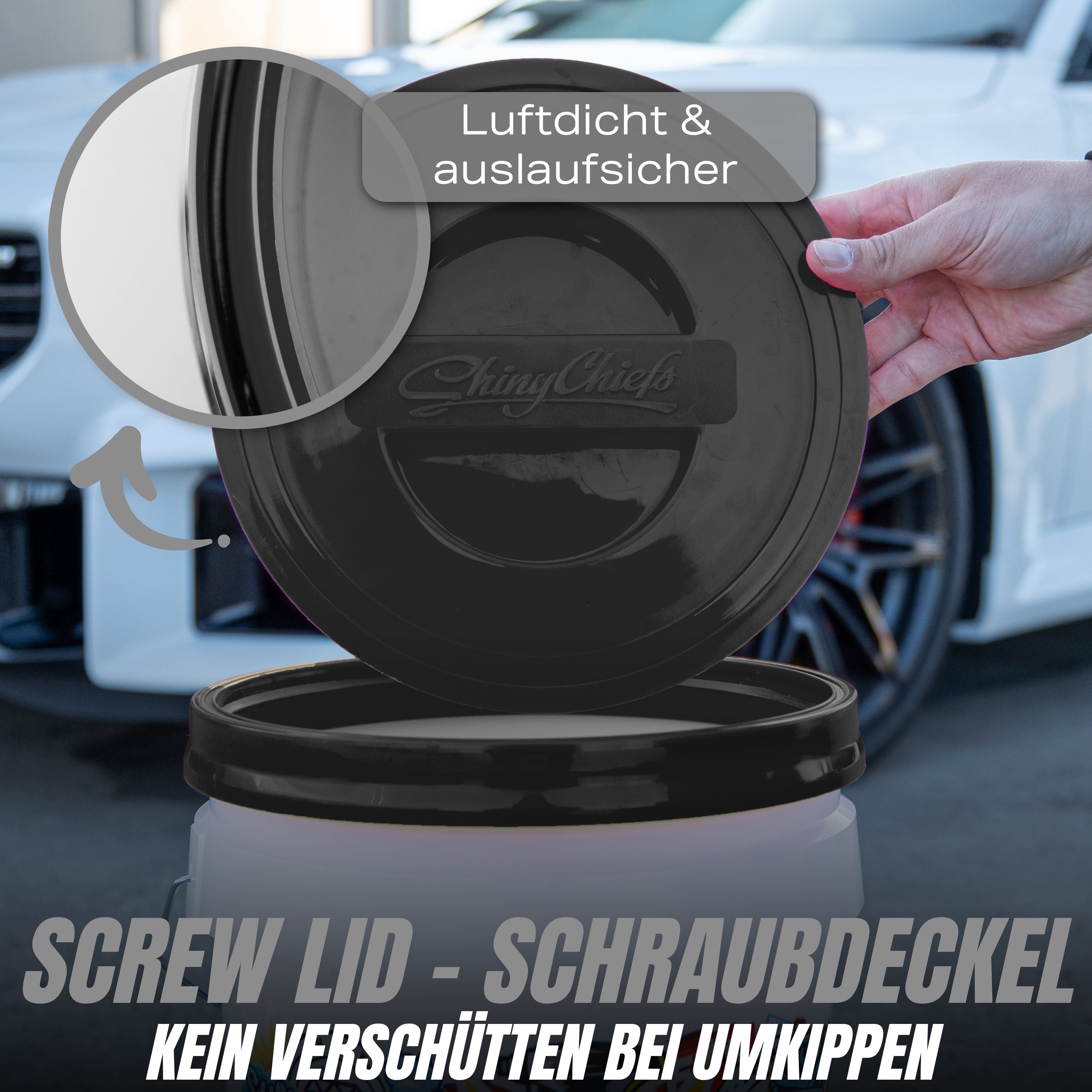 SCREW LID - SCHRAUBDECKEL - SCHWARZ