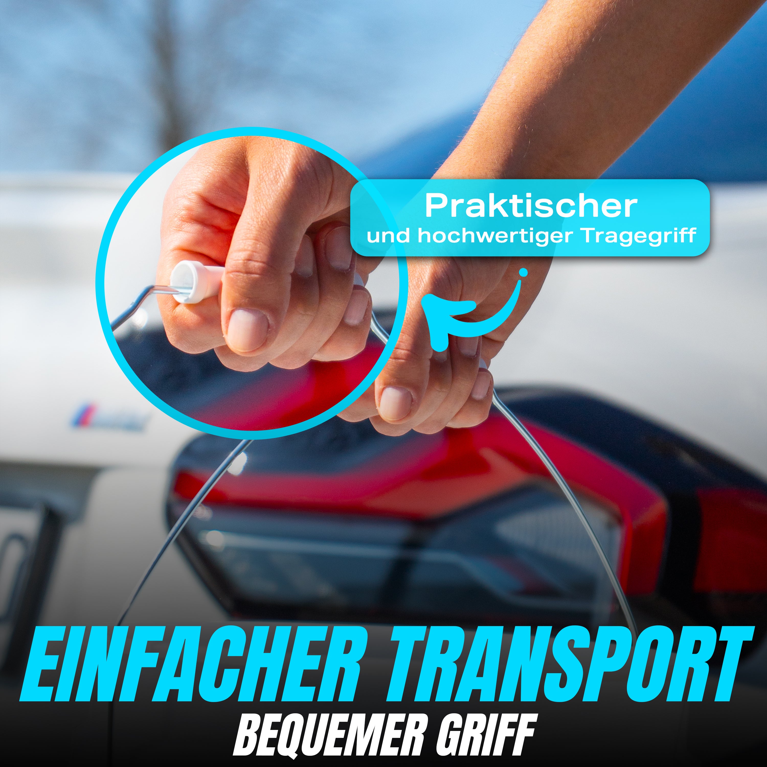 WASCHEIMER BLAU TRANSPARENT 20L