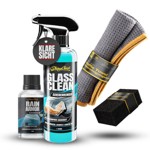 RAIN ARMOR - GLASVERSIEGELUNG + GLASS CLEAN - GLASREINIGER SET