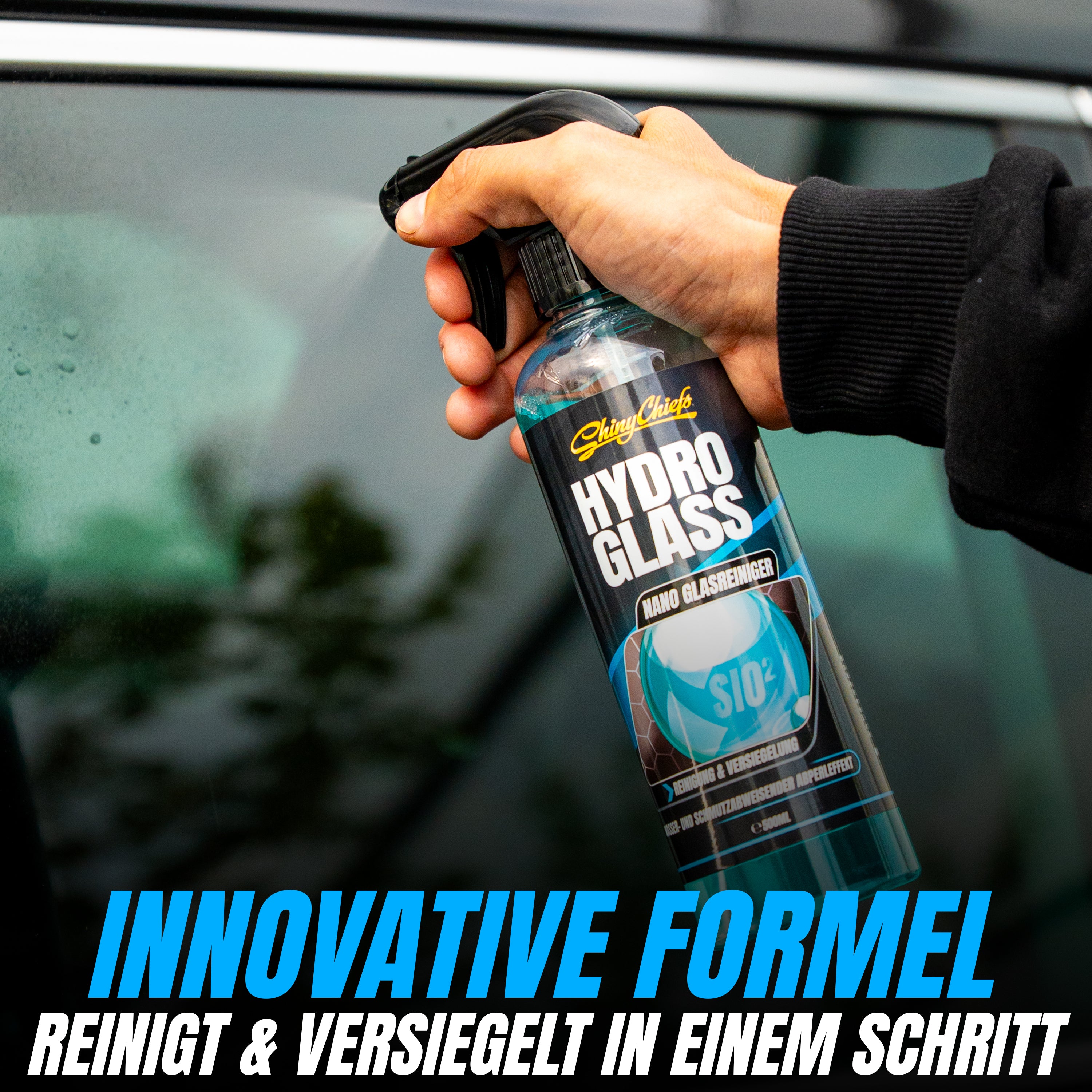 HYDRO GLASS - NANO SiO2 GLASREINIGER 500ml - Sunny Edition