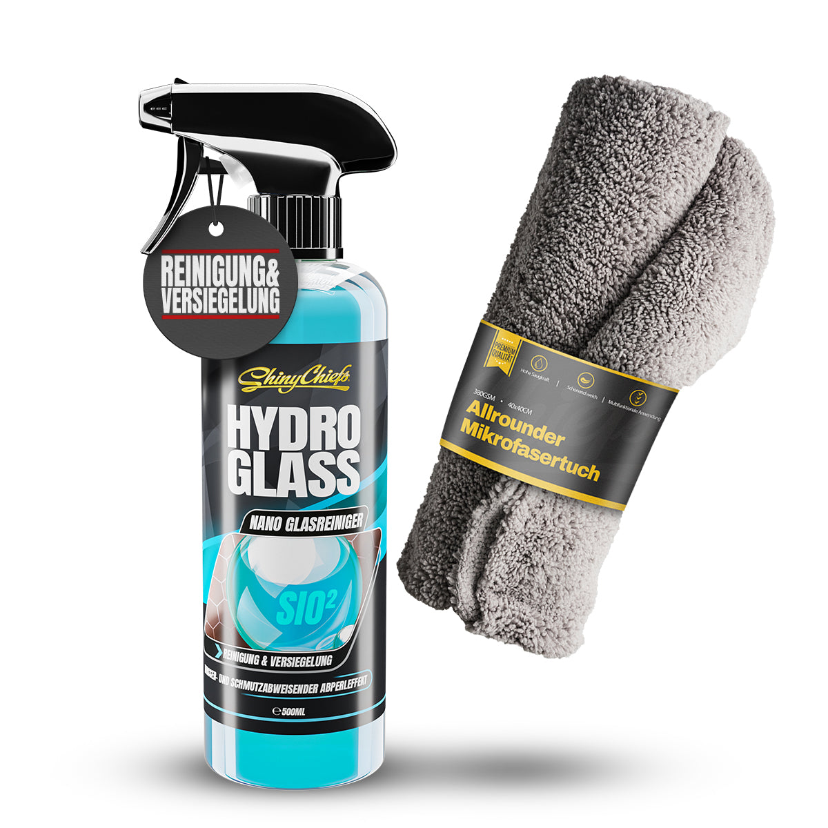 HYDRO GLASS - NANO SiO2 GLASREINIGER 500ml SET