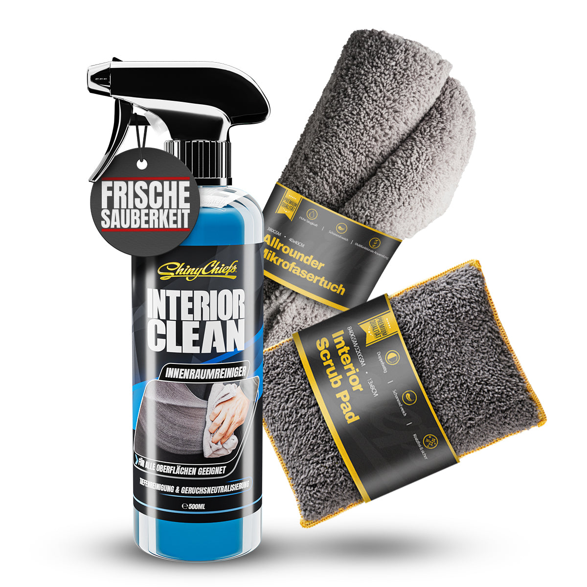 INTERIOR CLEAN - INNENRAUMREINIGER (NEW CAR DUFT) 500ml KIT