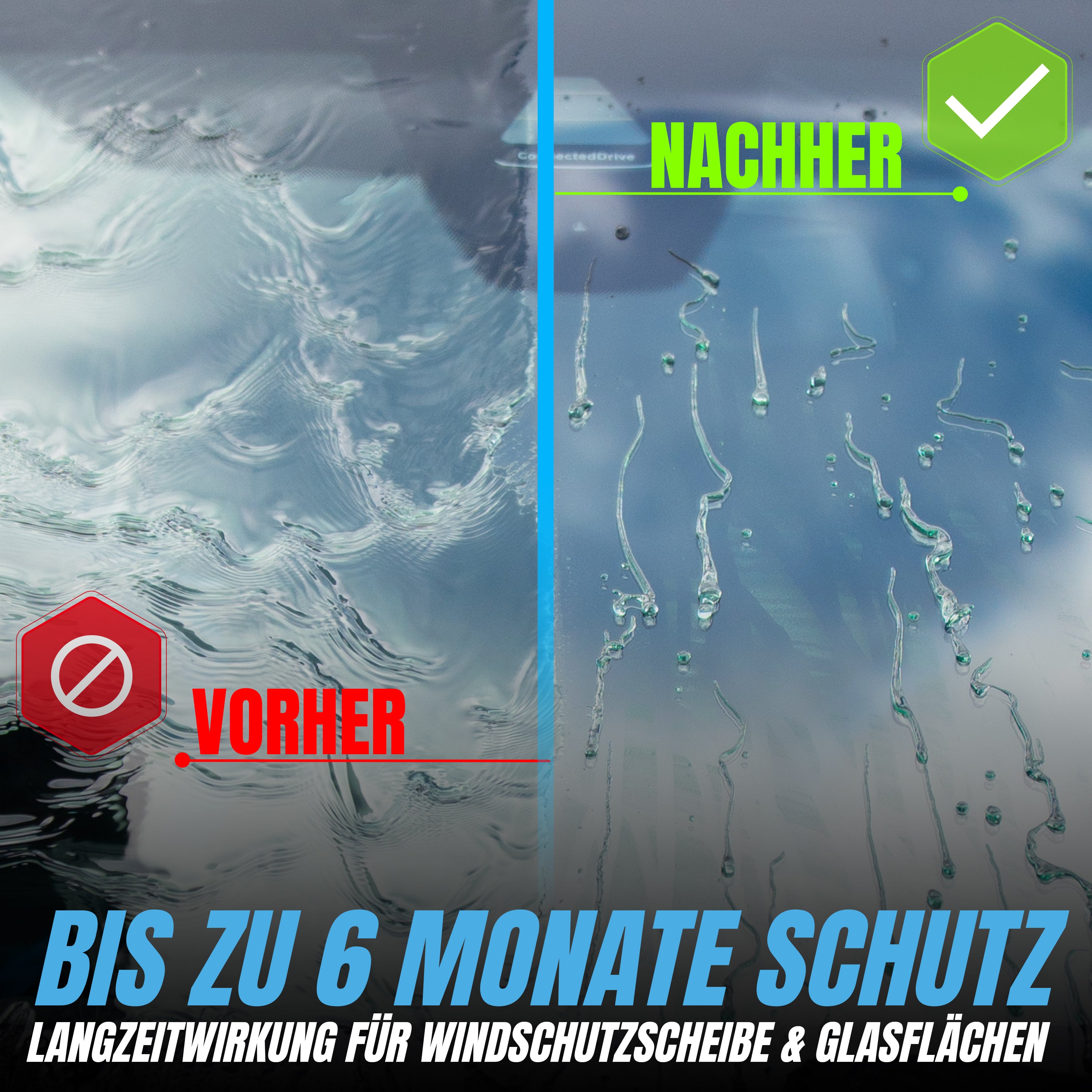 RAIN ARMOR - GLASVERSIEGELUNG + GLASS CLEAN - GLASREINIGER SET