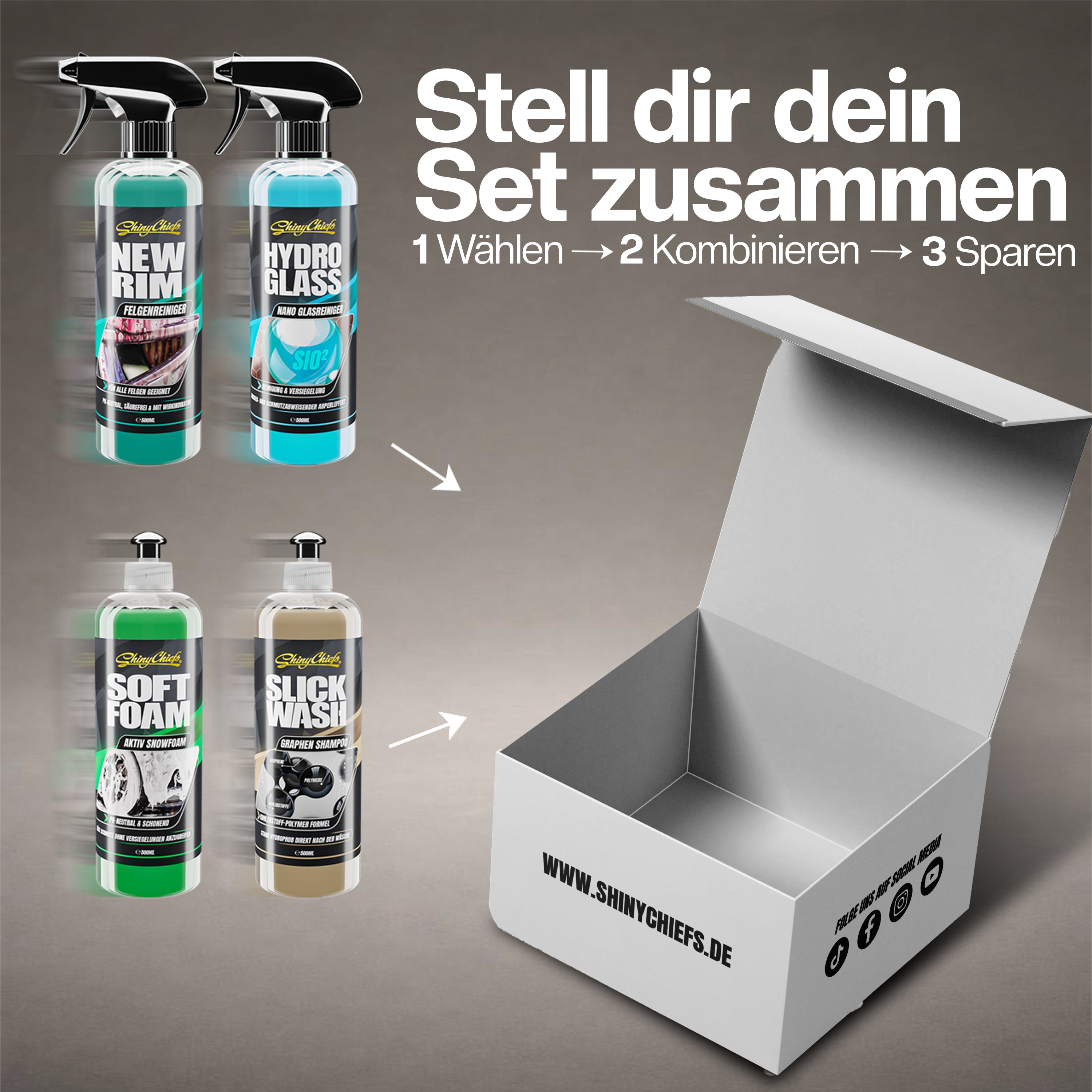 Stell dein Außenpflege-Set zusammen