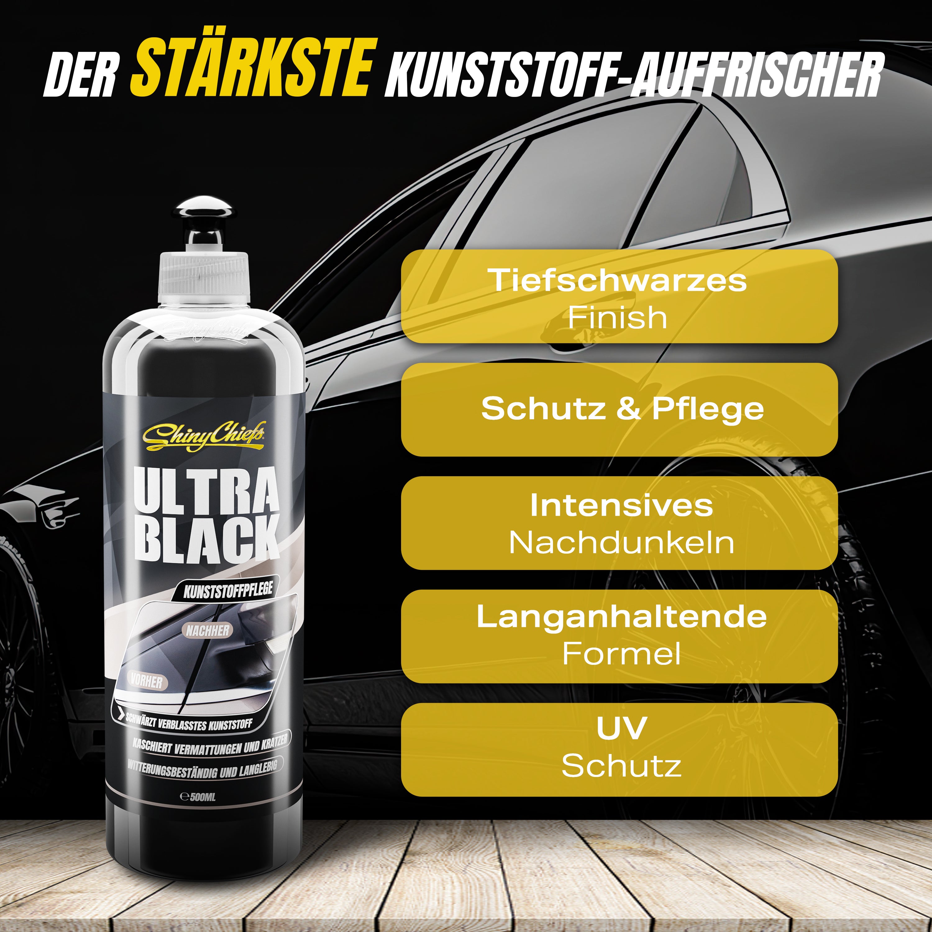 ULTRA BLACK - KUNSTSTOFFAUFFRISCHER 500ml SET