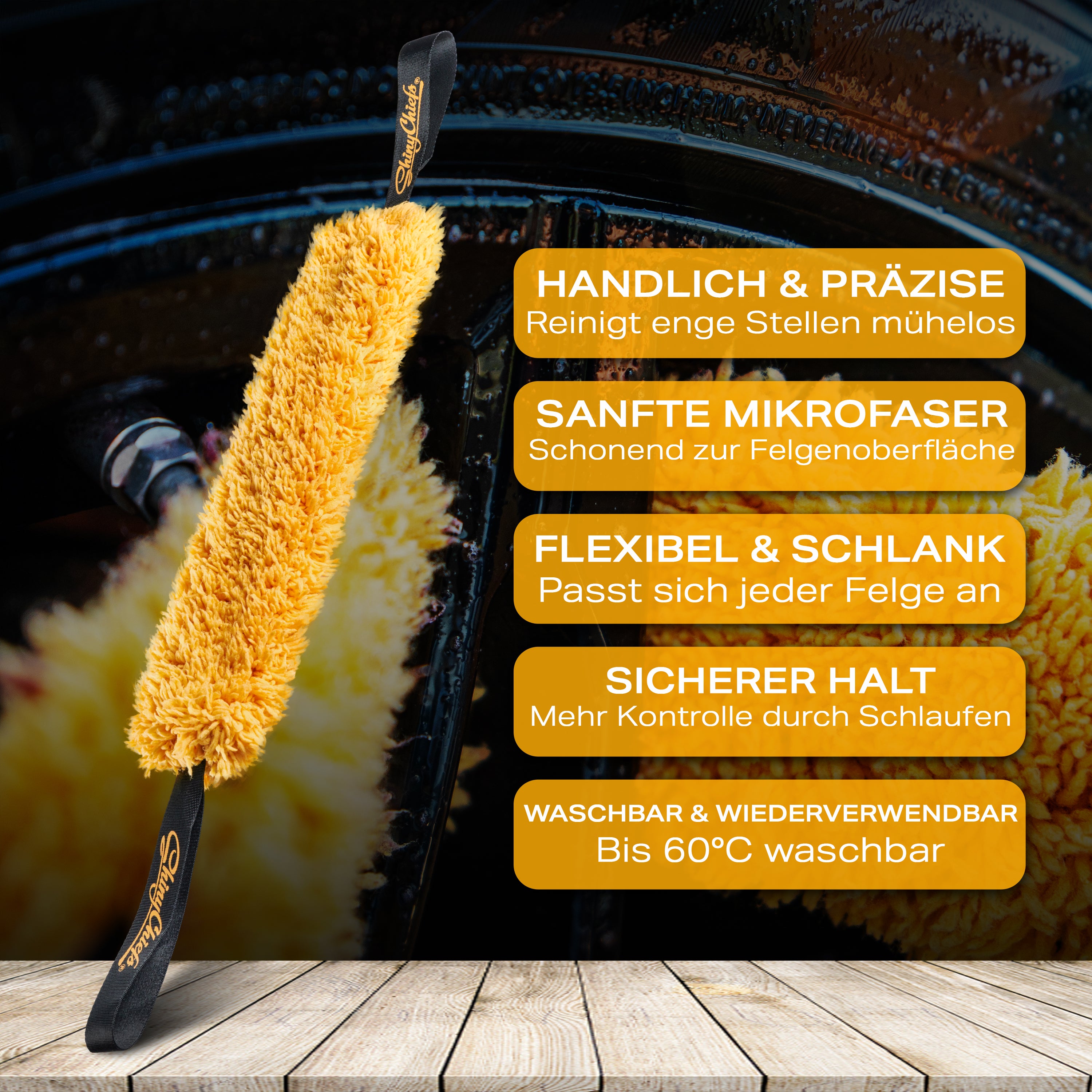 WHEELWIPE - Das doppelseitige Felgenreinigungstool