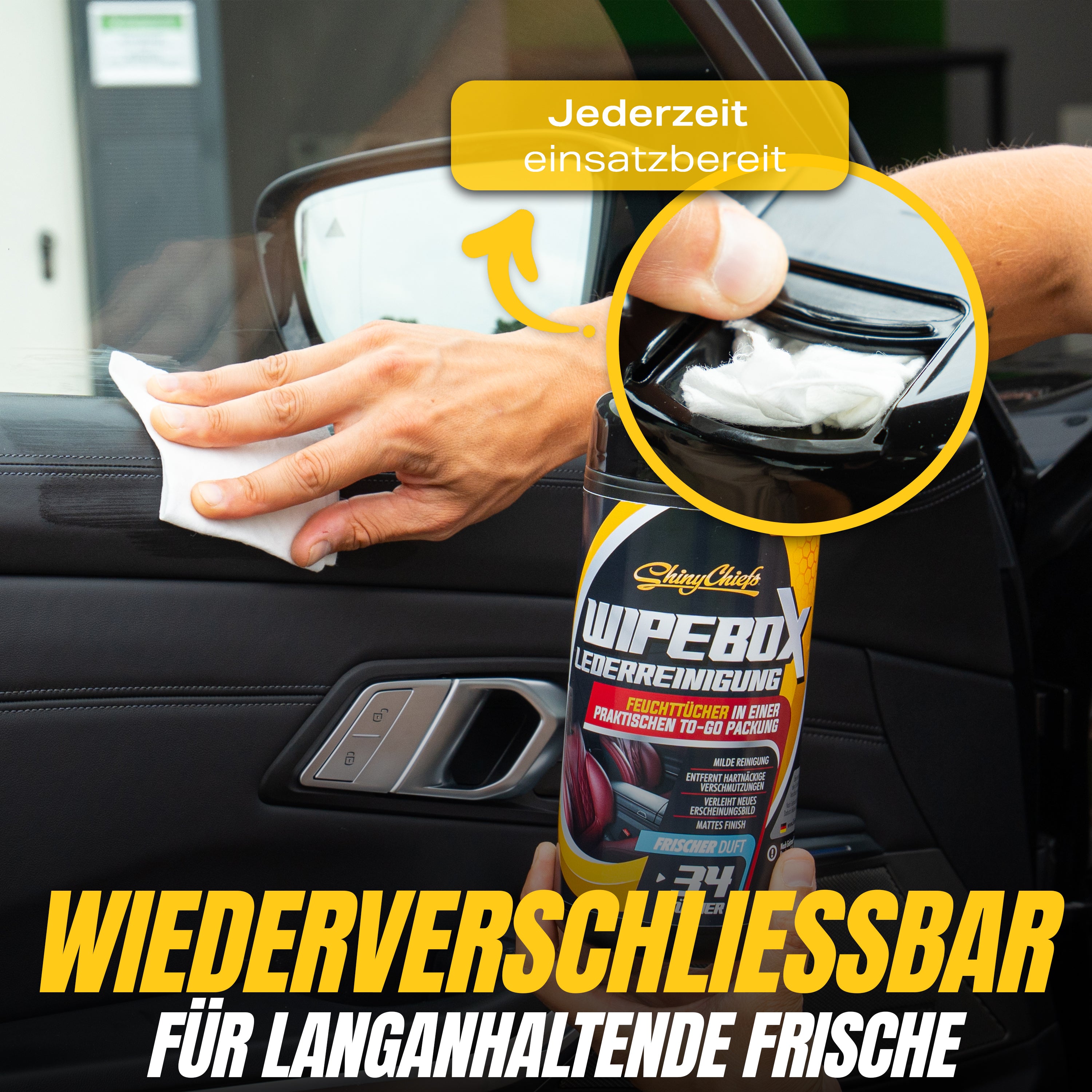 WIPEBOX - LEDER TÜCHER (34 Tücher)