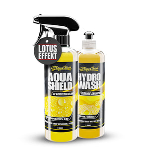 AQUA SHIELD - NOSE SEALING 500ml + HYDRO WASH - CERAMIC SHAMPOO 500ml