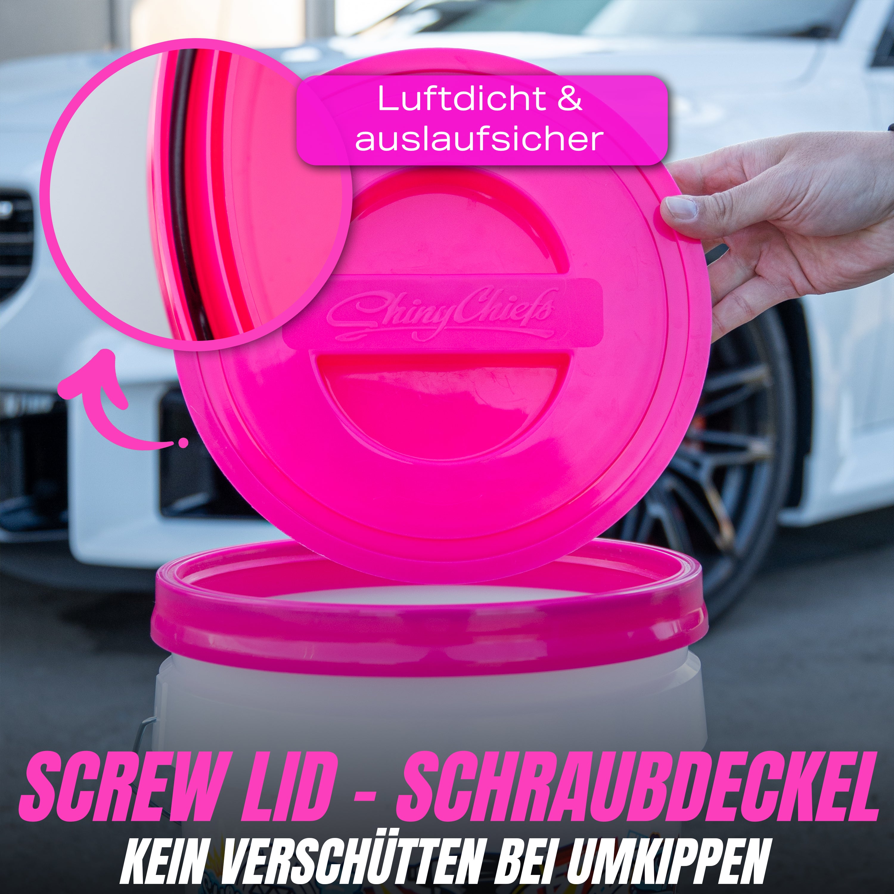 SCREW LID - SCHRAUBDECKEL - PINK