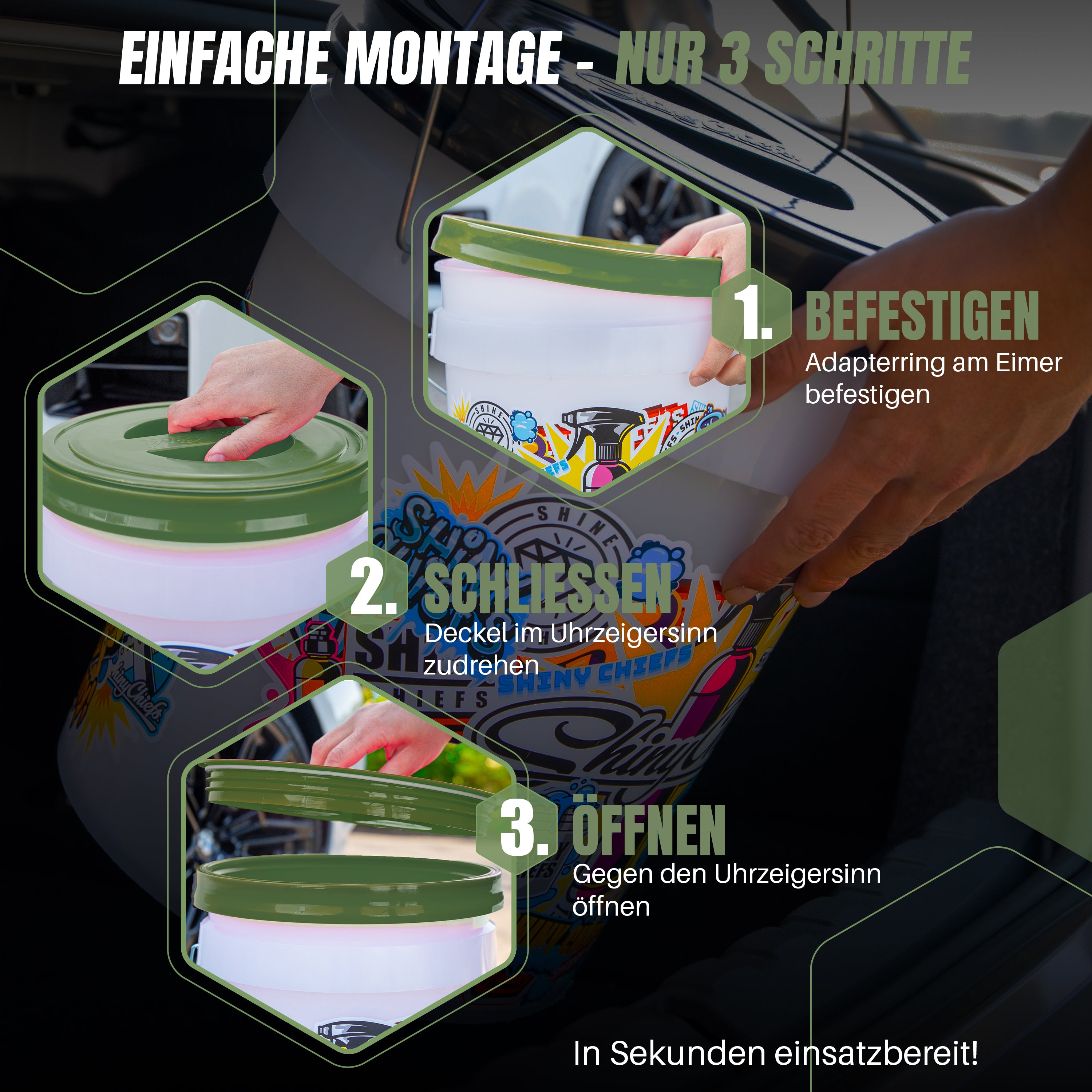 SCREW LID - SCHRAUBDECKEL - ARMY GREEN