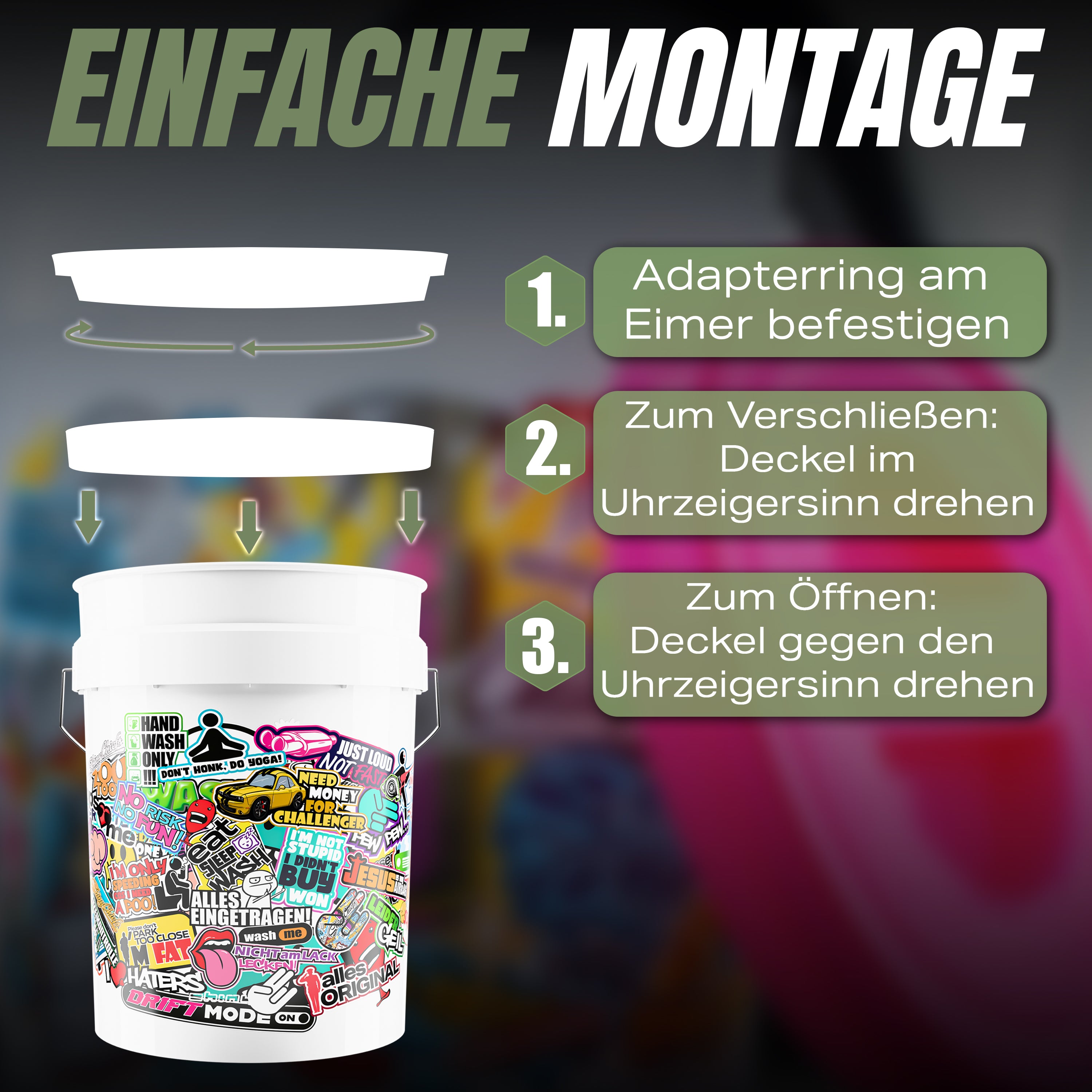 SCREW LID - SCHRAUBDECKEL - ARMY GREEN