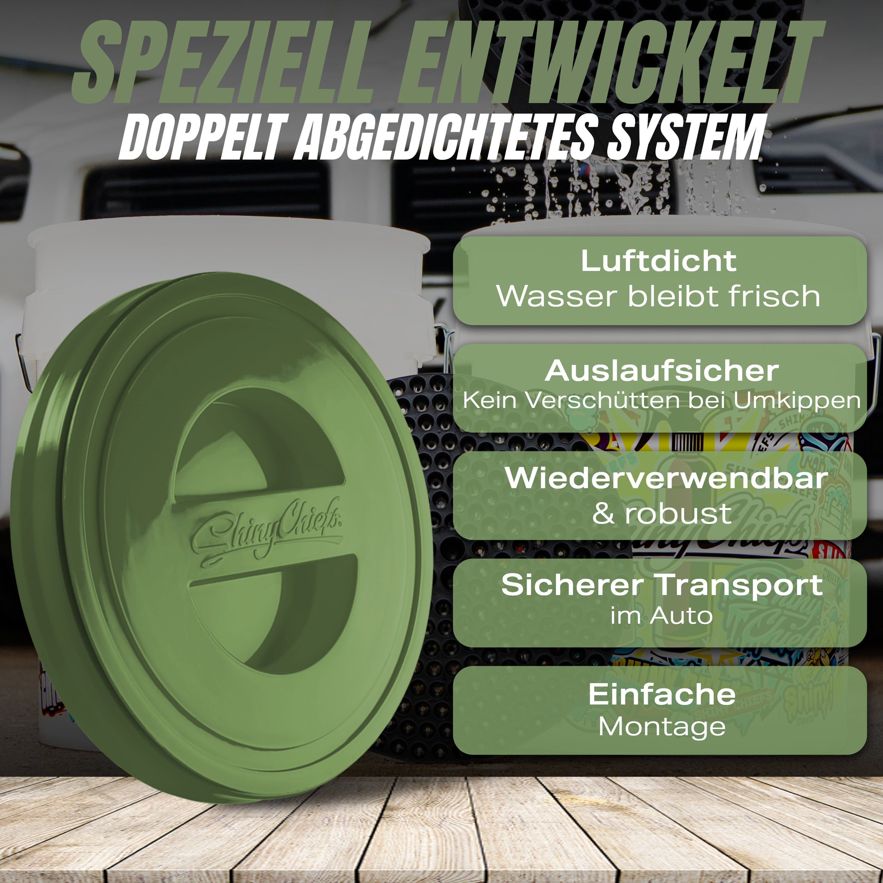 SCREW LID - SCHRAUBDECKEL - ARMY GREEN