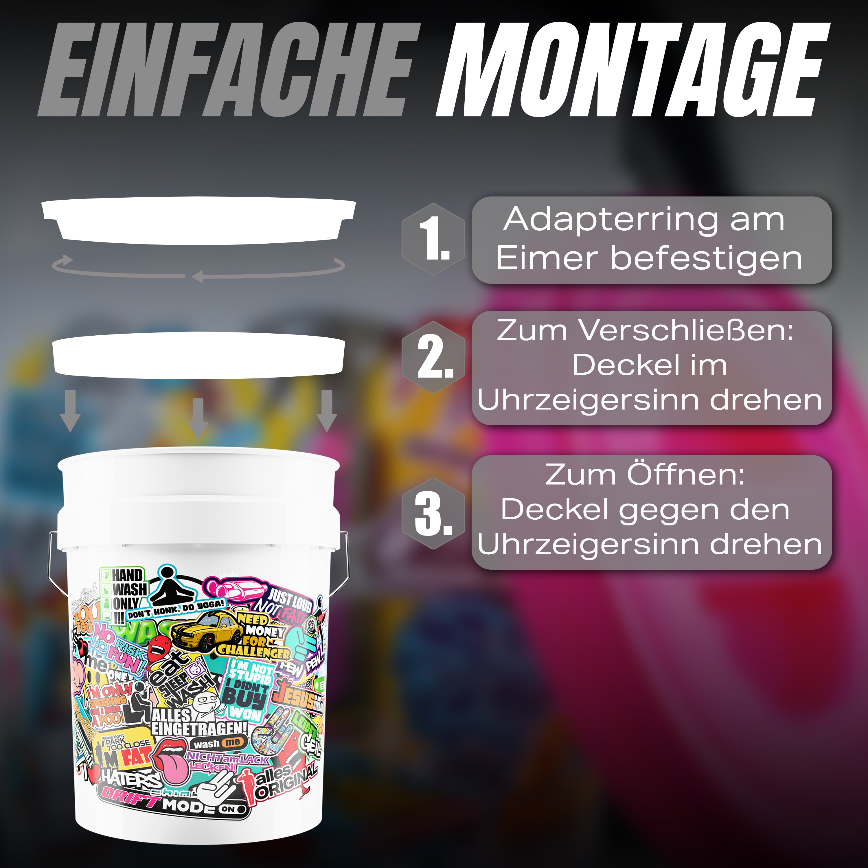 SCREW LID - SCHRAUBDECKEL - SCHWARZ