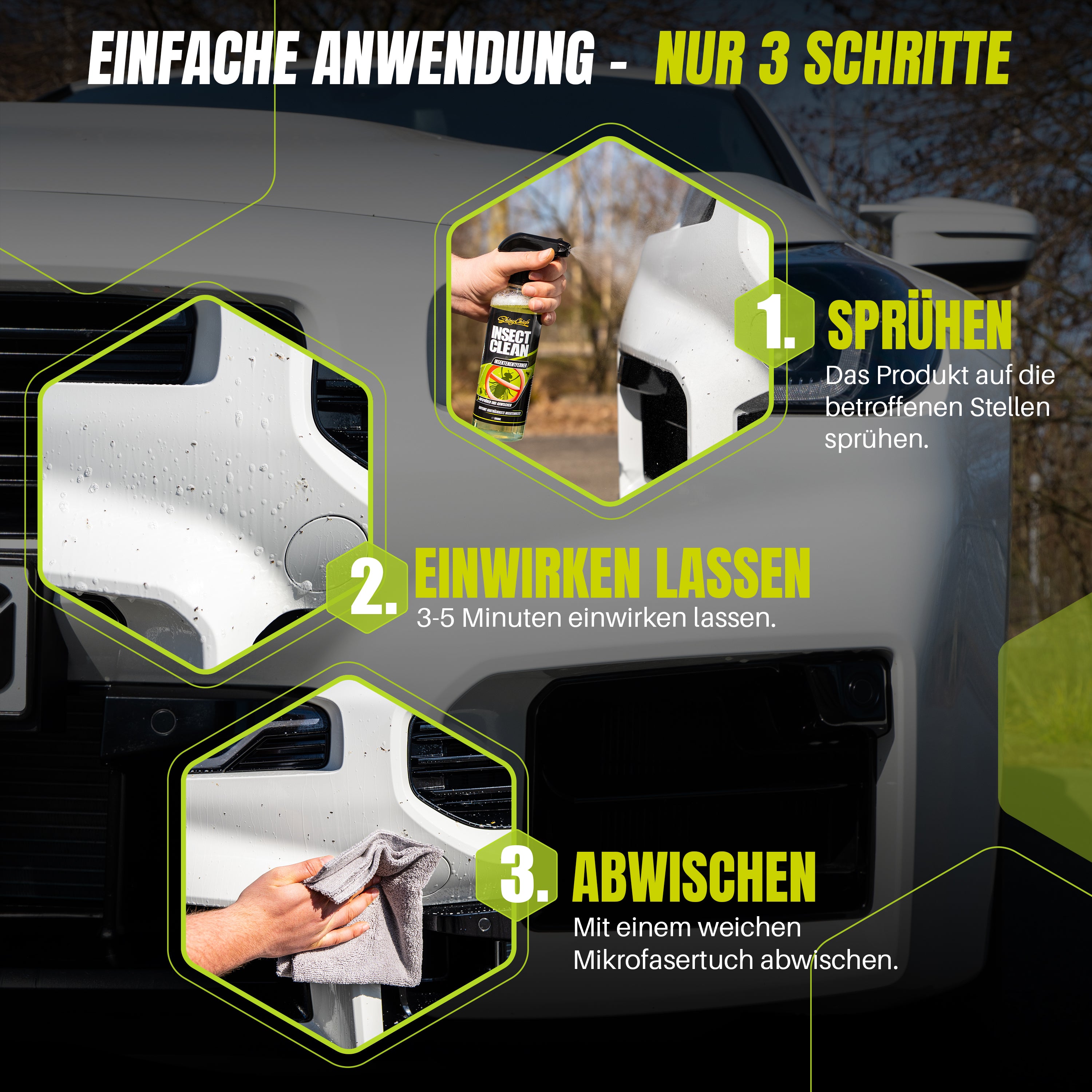 INSECT CLEAN - INSEKTENENTFERNER 500ml - Aufsprühen & Abwischen Set