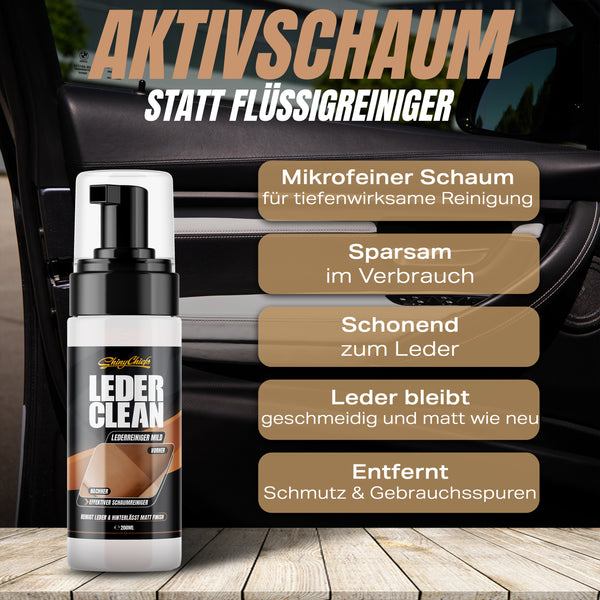 LEDER CLEAN - LEDERREINIGER + SCRUB PAD SET