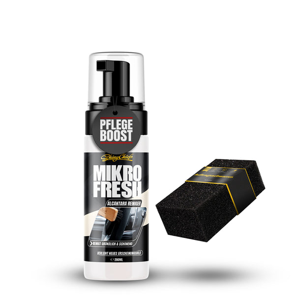 MIKRO FRESH - ALCANTARA CLEANER 200ml + ZESTAW GĄBEK