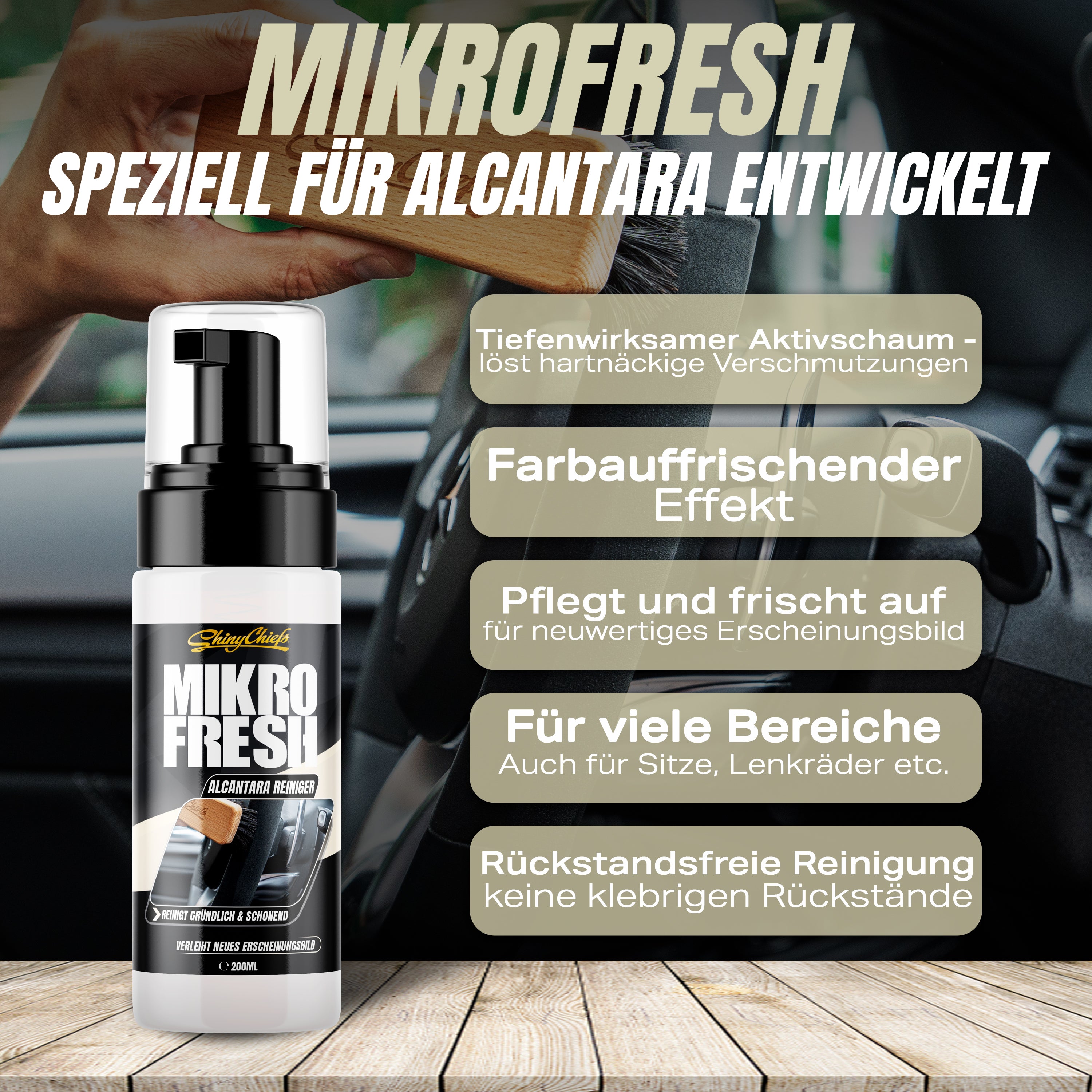 MIKRO FRESH - ALCANTARA REINIGER KOMPLETT SET