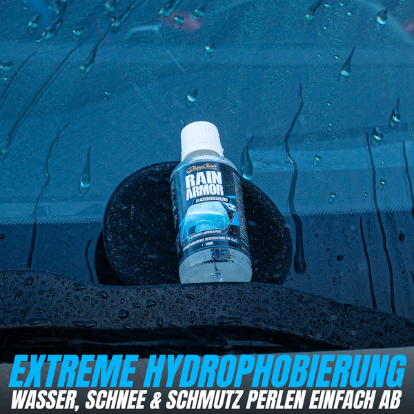 RAIN ARMOR - GLASVERSIEGELUNG + GLASS CLEAN - GLASREINIGER SET