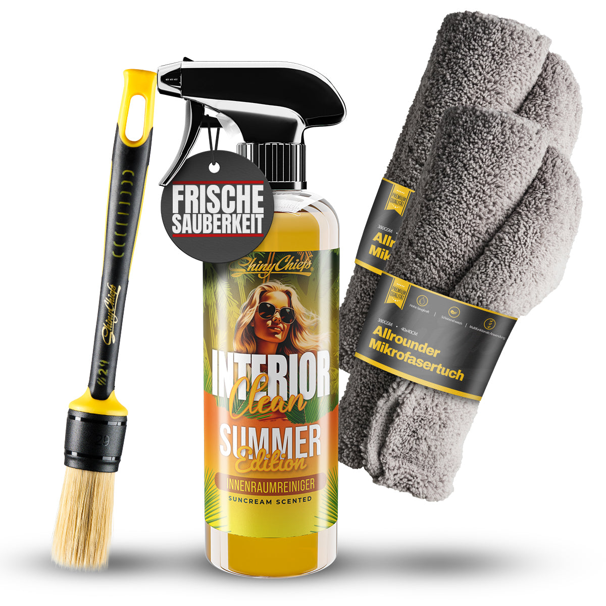 INTERIOR CLEAN SUMMER EDITION 500ml Set + DETAIL BRUSH - ULTRA SOFT PINSEL