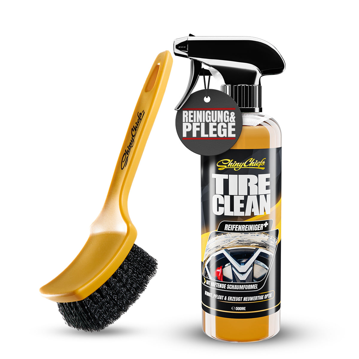 TIRE CLEAN - REIFENREINIGER & PFLEGE + REIFENBÜRSTE