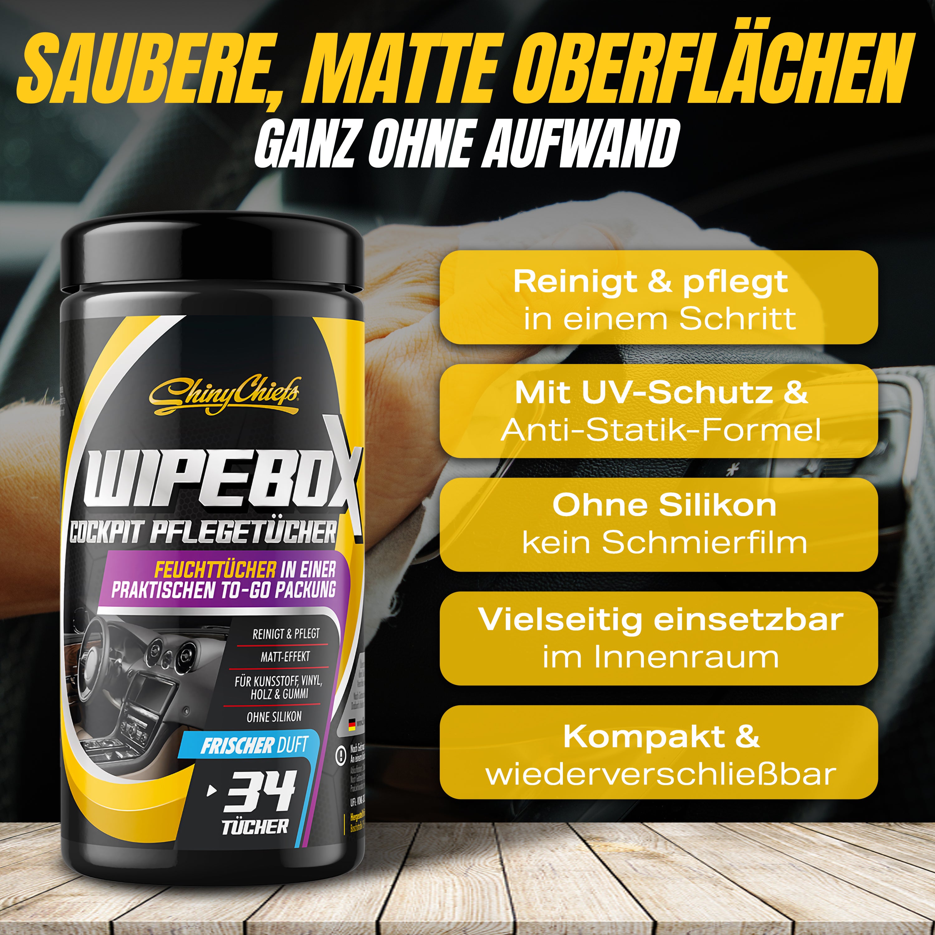 WIPEBOX - COCKPIT TÜCHER (34 Tücher)