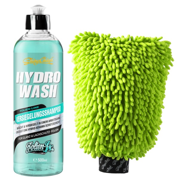 HYDRO WASH - VERSIEGELUNGSSHAMPOO 500ml + WASH WORMY GREEN SET