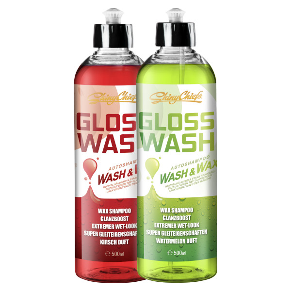 GLOSSWASH SHAMPOO KIT - WASH & WAX (2x500ml)
