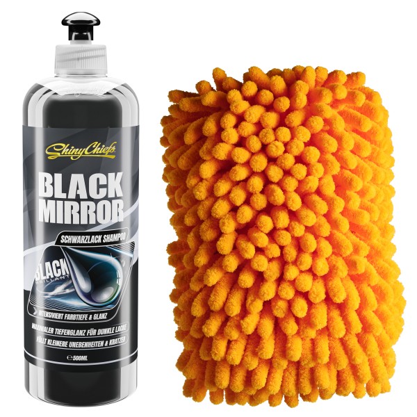 BLACK MIRROR - SHAMPOO 500ml + BIG WORMY - XXL WASCHPAD