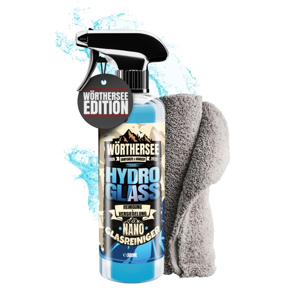 WÖRTHERSEE HYDRO GLASS - NANO SiO2 GLASREINIGER 500ml SET